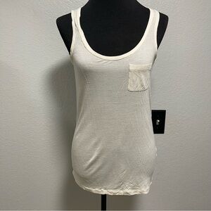 J.Crew Scoop Neck Off White Sleeveless Tee Size SMALL